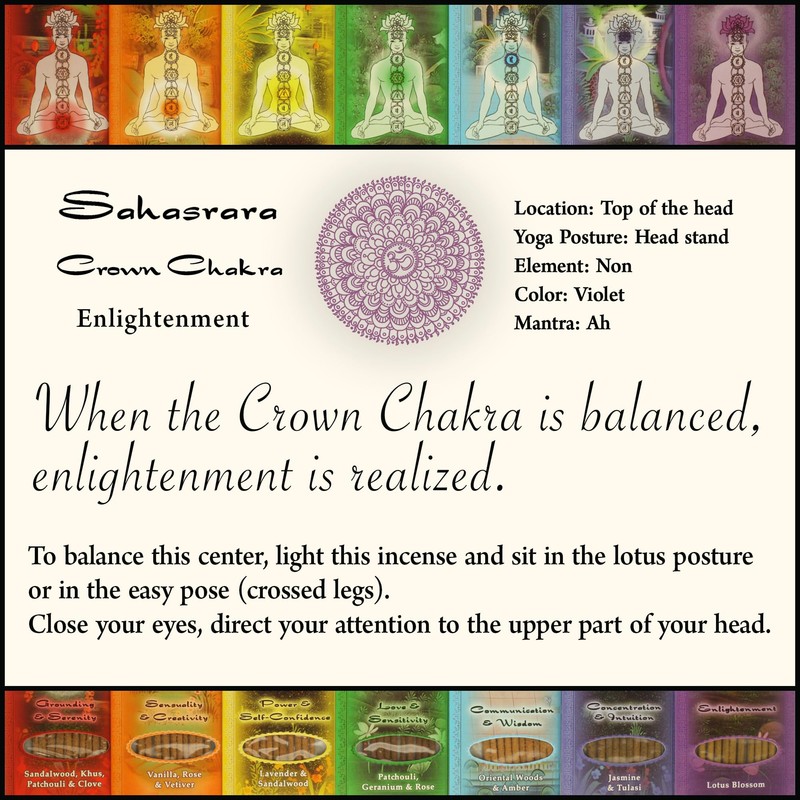 Ramakrishnananda Incense Stick Sahasrara Enlighten, 10 Ct