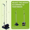 IVYROLL Broom and Dustpan Set, Long Handled Adjustable Dustpan and