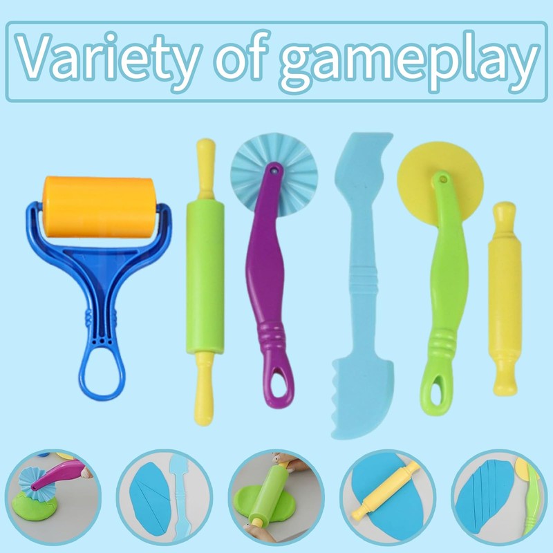 23 Piece Setplaydough Accessories, Play Dough Tools Smart Clay Dough