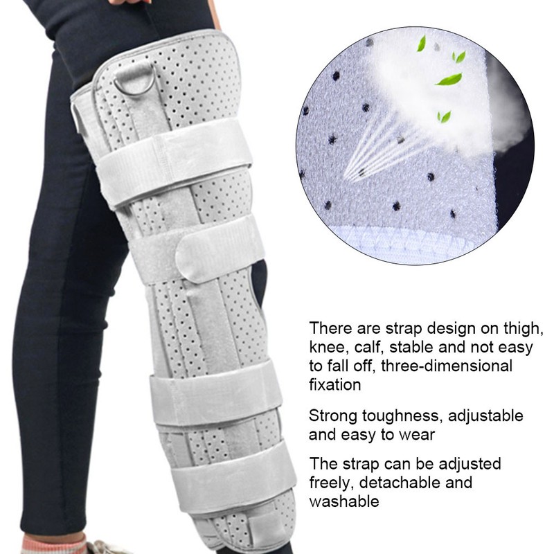 Breathable Knee Brace Adjustable Knee Support Protector Stabilizer (M with