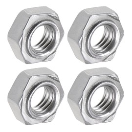 METALLIXITY Hex Weld Nuts Steel (5/16-18Thread Size) 4Pcs, Carbon Steel Hexagonal Nuts - for Machinery Industry, Home Furniture Repair