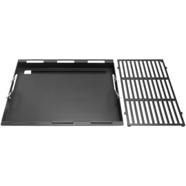 Cooking Griddle Inserts and Grate for Weber Genesis II 400 Series, Flat Top Grill Griddle for Weber GS4 Genesis II E-410 S-410 E-435 S-435 E/S-440, Replace for 6789 Full Size Griddle, 66097