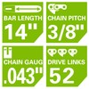 Greenworks(グリーンワークス) 36cm(14インチ) チェーンソー用交換チェーン 2906802