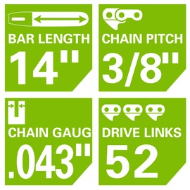 Greenworks(グリーンワークス) 36cm(14インチ) チェーンソー用交換チェーン 2906802