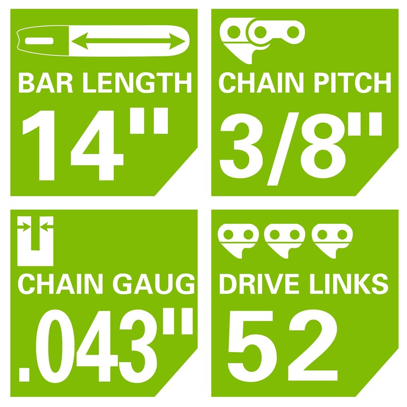 Greenworks(グリーンワークス) 36cm(14インチ) チェーンソー用交換チェーン 2906802