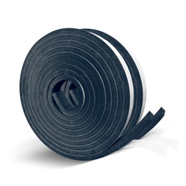 High Density Weather Stripping - 1 Inch Wide x 3/8 Inch Thick, Self-Adhesive Foam Insulation Strip for Door & Window AC, 16.5 Feet