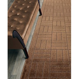 ORFA HOME Custom Length Hallway Runner Rug,Slip Resistant,Bricks Brown, 26 Inch X 25 feet, Sold and Priced Per Foot
