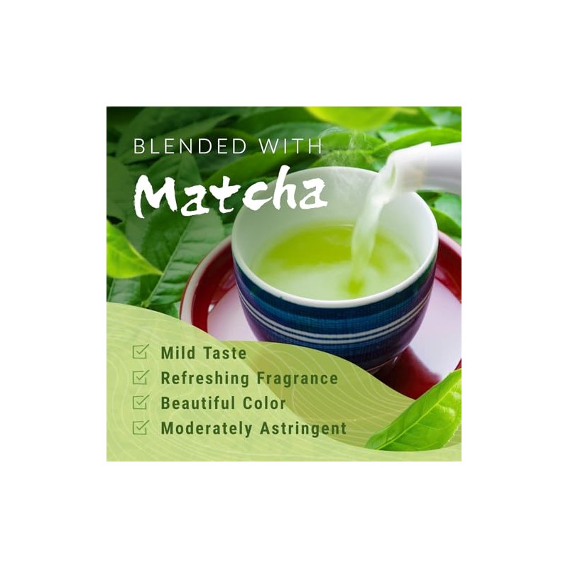 Organic Matcha Blended Japanese Green Tea Bags - 100 Count