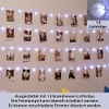 HXWEIYE 120 LEDs wei? Fotoclips Lichterkette, 40ft Lichterkette mit 52