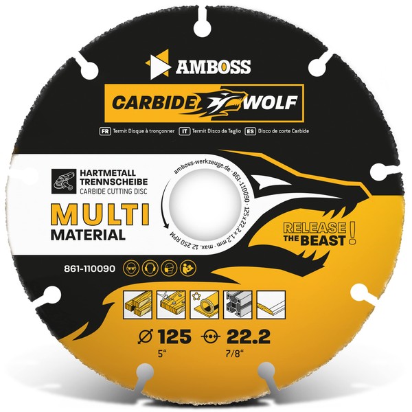 Anvil Carbide Wolf Diameter 125 mm - Multi Carbide Cutting