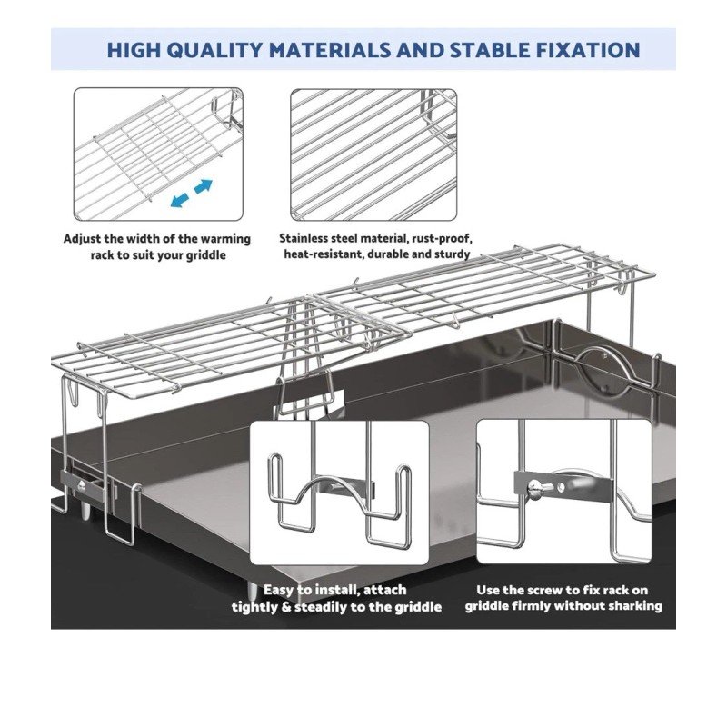 Denmay Warming Rack for 17" 22" 28" 36" Griddles, Universal