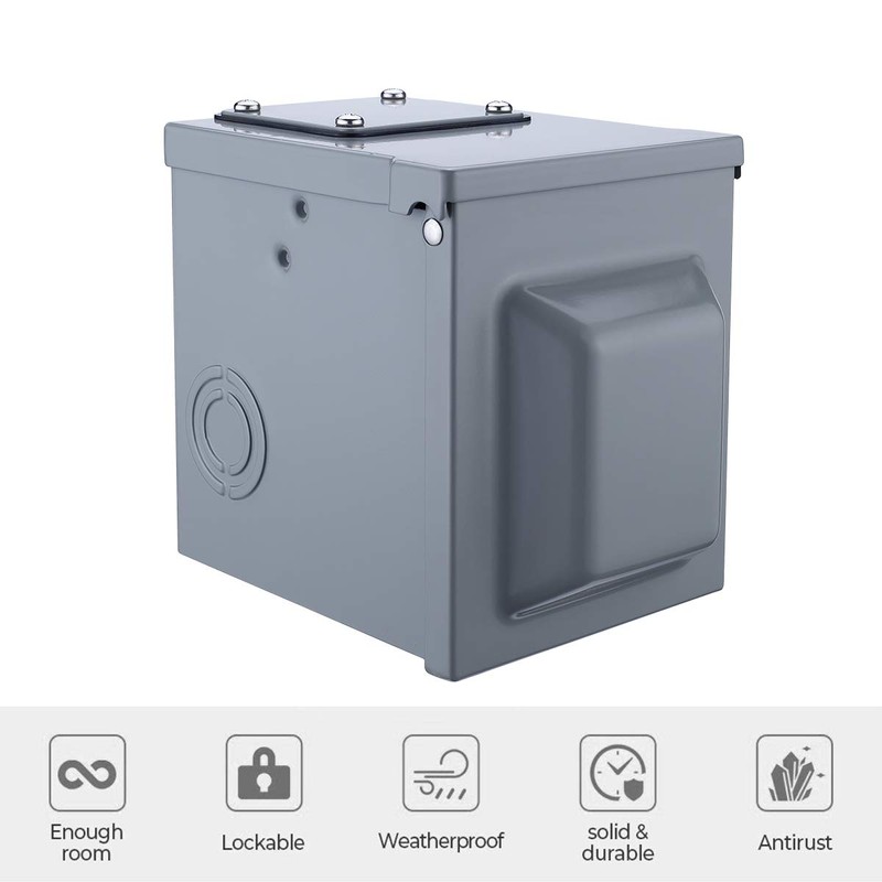 Miady 50 Amp 125/250 Volt RV Power Outlet Box, Enclosed