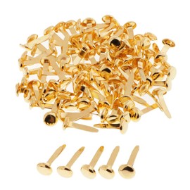 150 PCS Metal Paper Fasteners, Split Pins, Paper Fasteners, 8x20mm Gold Paper Clips Round Head Mini Brass Brads DIY Split Pins for Crafts Scrapbooks Cards Photo Walls