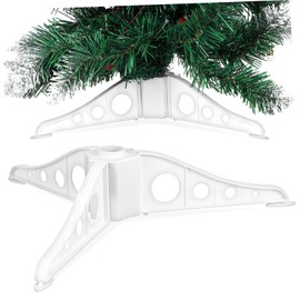 BESPORTBLE Christmas Tree Stand: White Plastic Christmas Tree Legs, Christmas Tree Base for Artificial Trees, Christmas Tree Holder 6.3in