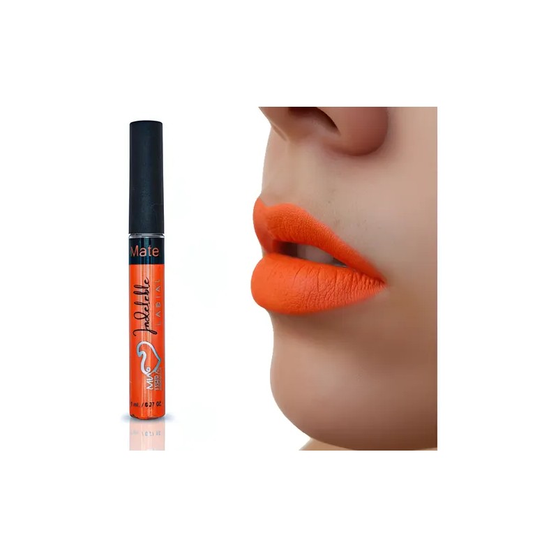 Labial Indeleble Mate Color Naranja Neón