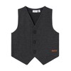 NAME IT Boys' Nmmrobino Waistcoat Unb Suit Vest, Dark grey