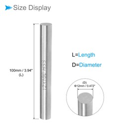 CoCud Round Steel Bar 12mm Diameter 100mm Length High Speed Steel Bar Stock Craft DIY Tool Drill Lathe Bore Ring Machine 1pcs