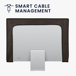 kwmobile Monitor Cover for 20-22" monitor - Dust Cover PC Monitor Case Screen Display Protector - Dark Grey