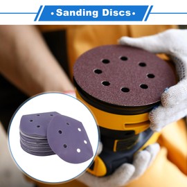 VekAuto 50 Stk. Schleifscheiben, 6" 6 Loch 400 Körnung Klett-Schleifpapier Universal für Metall, Holz, Autoreparatur Haltbarkeit Keramik-Polyester-Film Lila