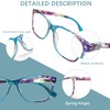 CLASAGA Progressive Multifocus Reading Glasses for Women,Blue Light Blocking Spring