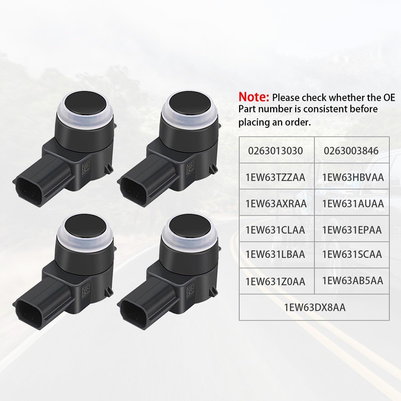 SHINEHOME 4 PCS PDC Parking Assist Sensor - Compatible with