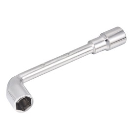 sourcing map 12mm Metric L Shaped Angled Open Hex 6 Point Socket Wrench