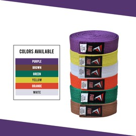 Fadi Sports Martial Arts Belt for Karate, Judo, Aikido and Taekwondo - Durable Cotton-Polyester Blend for Adults and Kids (Purple, 1)