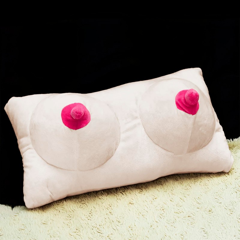 Moonlove Fun Soft Boobs Breasts Pillow Funny Girlfriend Throw Pillow