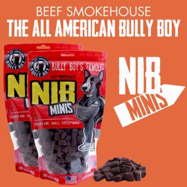 Bully Boys Mini Beef Training Nibs Dog Treats | Free from Wheat, Corn, Soy, or Gluten | USA Sourced Ingredients | with Smokehouse Beef | Made in Utah | 15 oz - 2 Pack