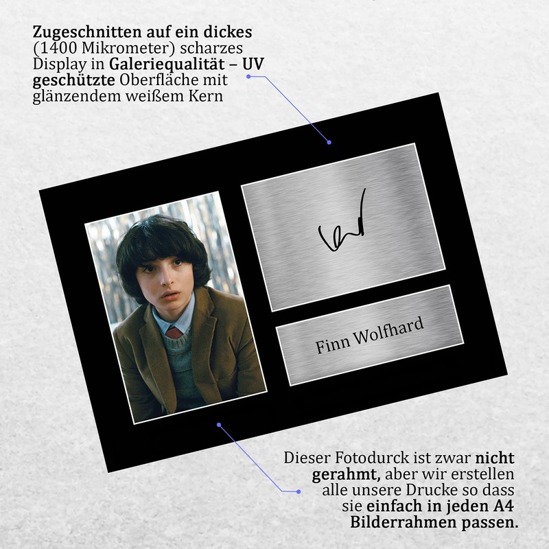 HWC Trading Finn Wolfhard Mike Wheeler Gifts Printed Autograph Display