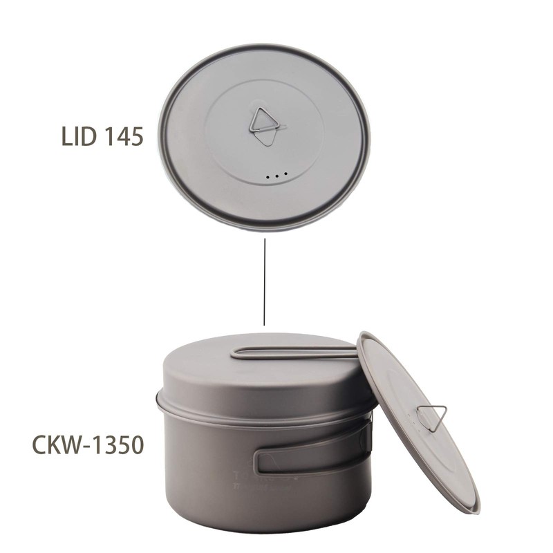 TOAKS 蓋 チタンポットまたはカップ 80mm/90mm/115mm/130mm/145mm/170mm (LID-145)