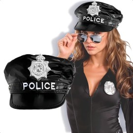 Gorro Sombrero de Capitan Gorra para Disfraz Policía Sexy Halloween para Adultos Unitalla GRUPO CARNAVALLIA