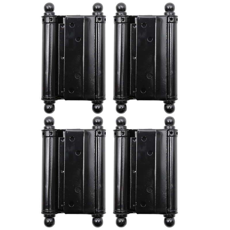 Hoypeyfiy 4 Pieces Doors Double Action Spring Hinge Stainless Steel