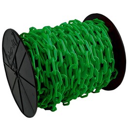 Mr. Chain Plastic Barrier Chain Reel, Green, 2-Inch Link Diameter, 125-Foot Length (50104)