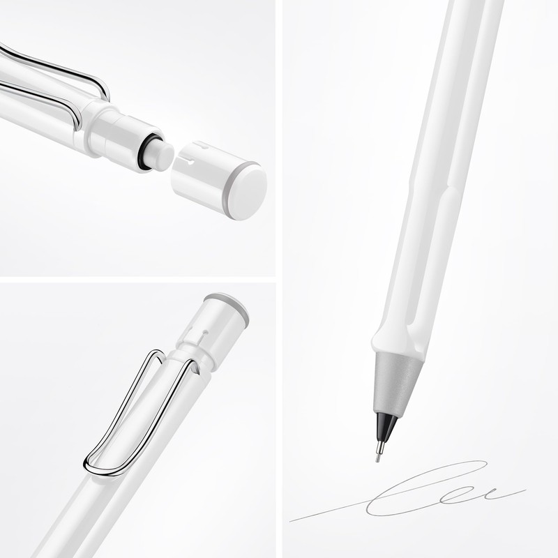 LAMY safari white - Mechanical Pencil with ergonomic grip &