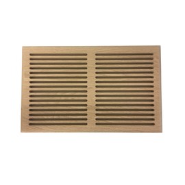 8 Inch x 14 Inch White Oak Hardwood Vent Floor Register Surface Mount, Slotted Style, Unfinished