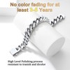 Bestyle Miami Curb Chain Bracelet, for Men/Women, Stainless Steel, Chic,