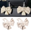 Tioollev 2 PCS Car Seat Headrest Hooks, Cute Bow Shaped