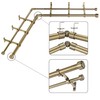 Mayrhyme Antique Bronze Double Corner Window Curtain Rods with Aluminum