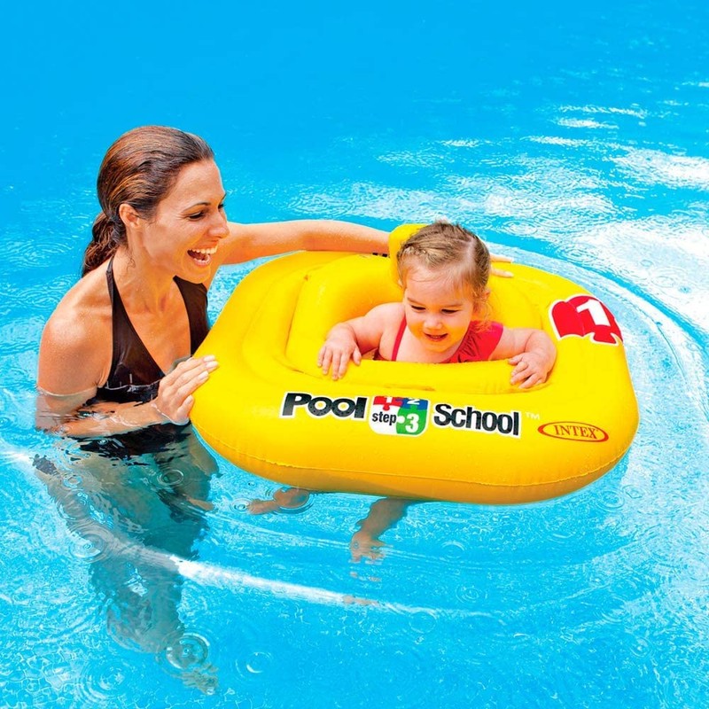 Intex Deluxe Baby Swimming Seat Yellow 79 x 79 cm