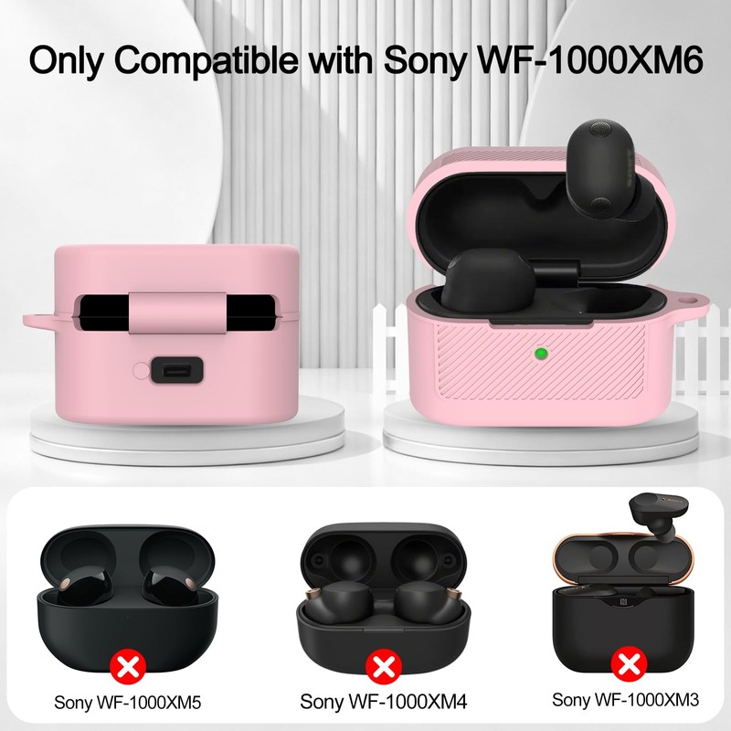 POZCIS for Sony WF-1000XM6 Case Cover, Anti-Scratch Shockproof Soft Silicone