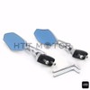 HTTMT- Chrome Adjustable Diamond Base Mirrors Rearview Compatible with Suzuk