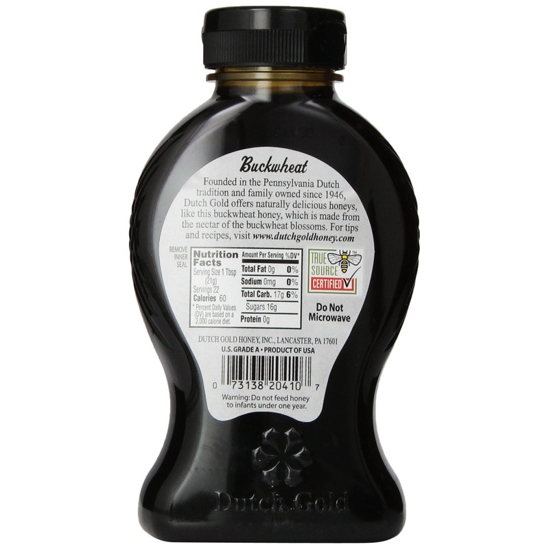 Dutch Gold Honey Honey, Buckwheat, Jar, 16 Ounce (Pack of