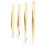 Eyelash Extension Tweezers Set Professional Stainless Steel Durable Lash Tweezers
