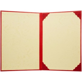 ナカバヤシ 証書ファイル 賞状ホルダー 二つ折り ビニールクロス A4判 赤 FSL-A4R