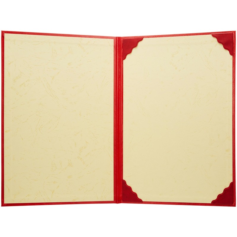 ナカバヤシ 証書ファイル 賞状ホルダー 二つ折り ビニールクロス A4判 赤 FSL-A4R