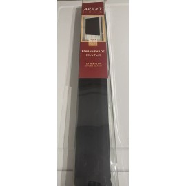 Anna’s Home Anna's Home Elegant Corded Roman Shade Black Twill 23” X 72” NIB