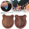 Guitar Pick Box Sapele Wood Cartoon Bear Instrument Accessories Storage
