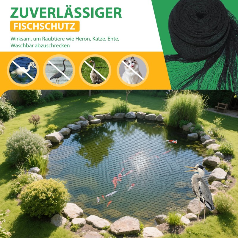 Pond Net, Bird Protection Net, Pigeon Net for Garden, 12