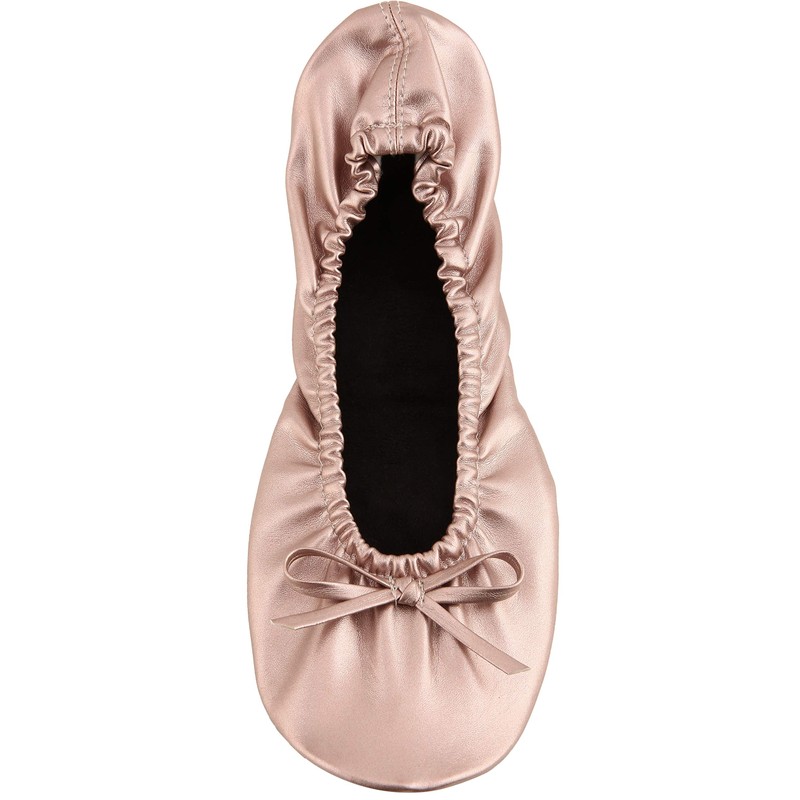 Rolly Flats Portable Foldable Pumps Ballet Shoes (S, Pearl White)